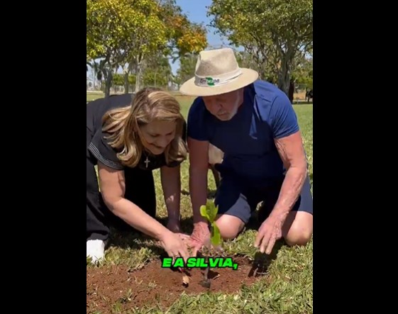 Lula publica vídeo plantando pé de caju e fala em soberania na véspera do 7 de Setembro